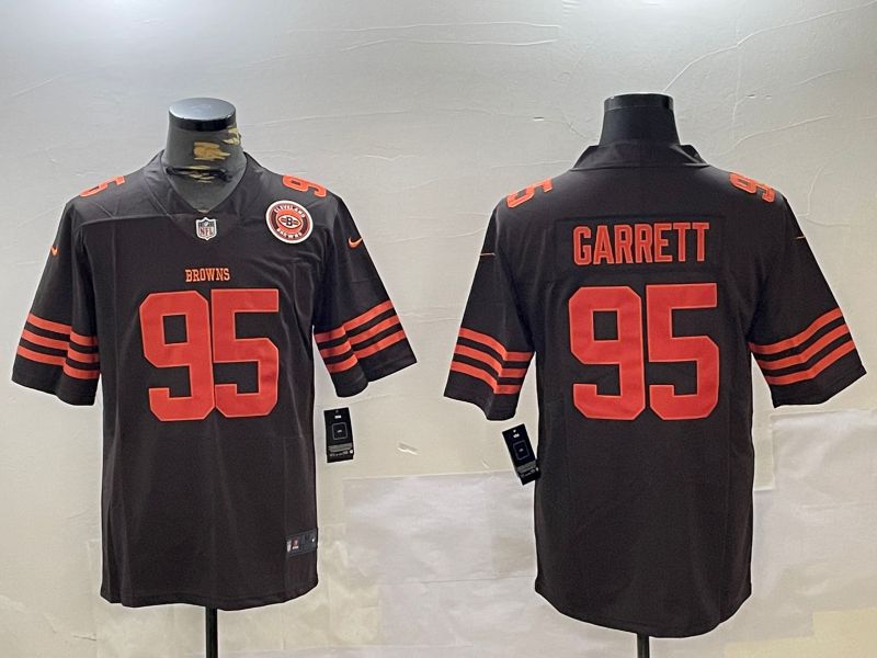 Men Cleveland Browns #95 Garrett Brown 2024 Nike Vapor Limited NFL Jersey style 4->cleveland browns->NFL Jersey